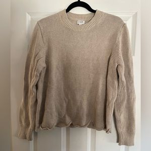 J Crew Scalloped Hem Sweater
